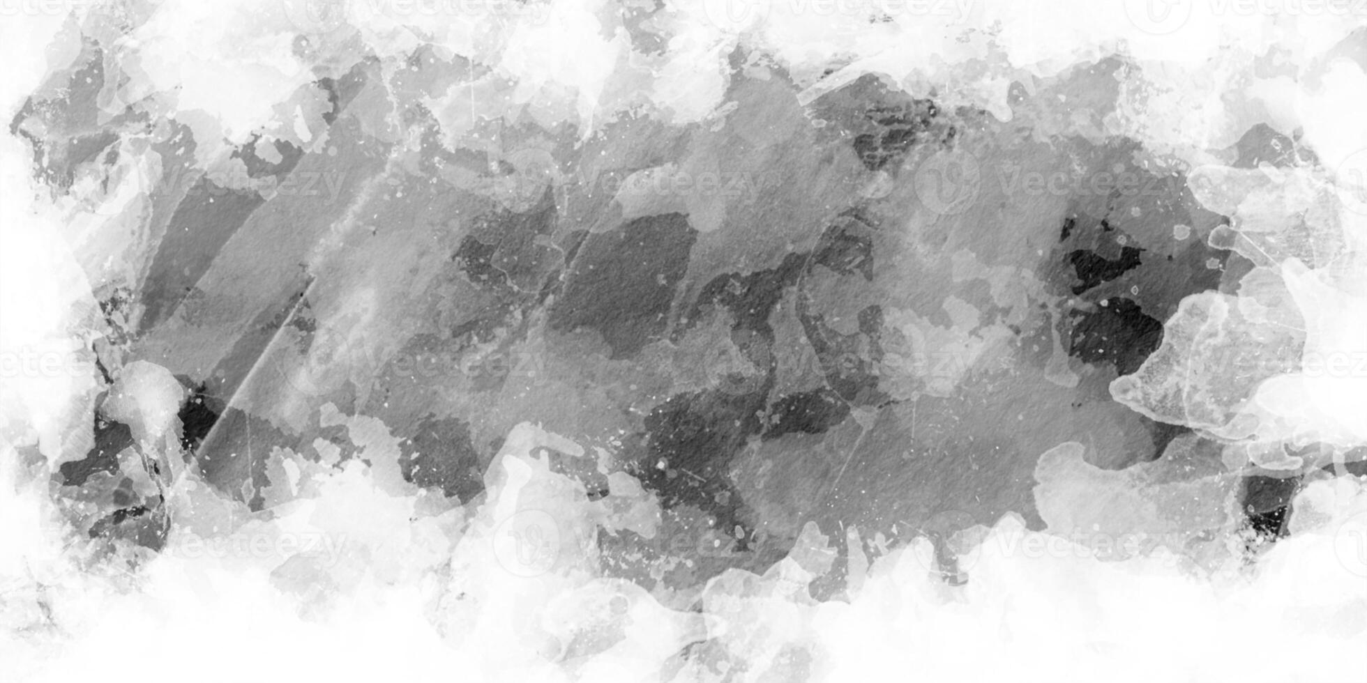 White or grey hand-drawn and grunge Watercolor marbled painting texture, Paint leaks and ombre effects white or grey paper texture, grey and white grain texture marbled painting Chalkboard. photo