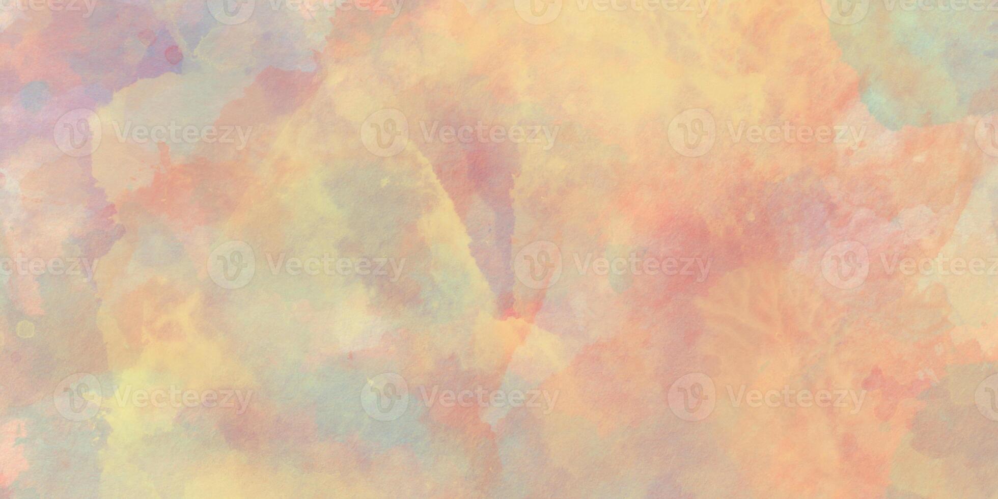 Abstract brush painted watercolor background with watercolor stains, Bright multicolor background with pink and blue colors for wallpaper, decoration, card, graphics design and web design. photo