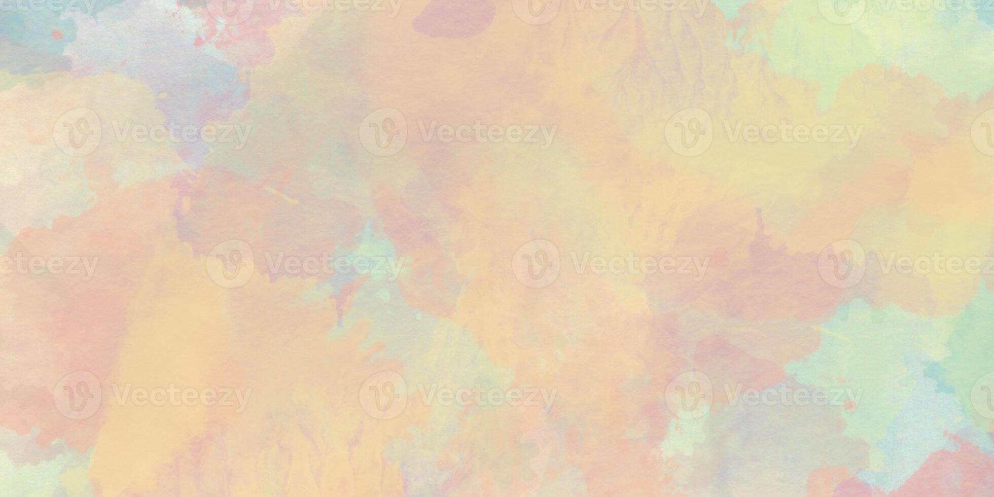 modern and stylist light wash colorful pastel watercolor painting on wet white paper background, Art abstract watercolor background for illustration banner, wallpaper,flyer,template,cover and design. photo