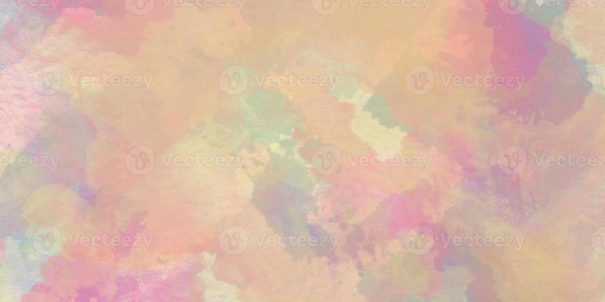 modern and stylist light wash colorful pastel watercolor painting on wet white paper background, Art abstract watercolor background for illustration banner, wallpaper,flyer,template,cover and design. photo