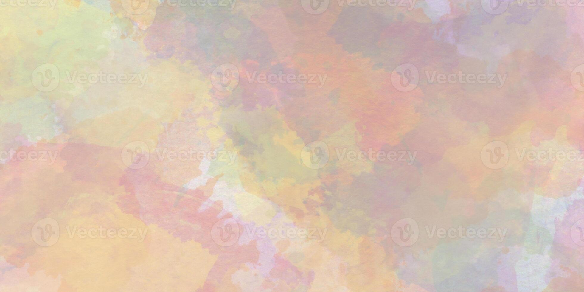 modern and stylist light wash colorful pastel watercolor painting on wet white paper background, Art abstract watercolor background for illustration banner, wallpaper,flyer,template,cover and design. photo