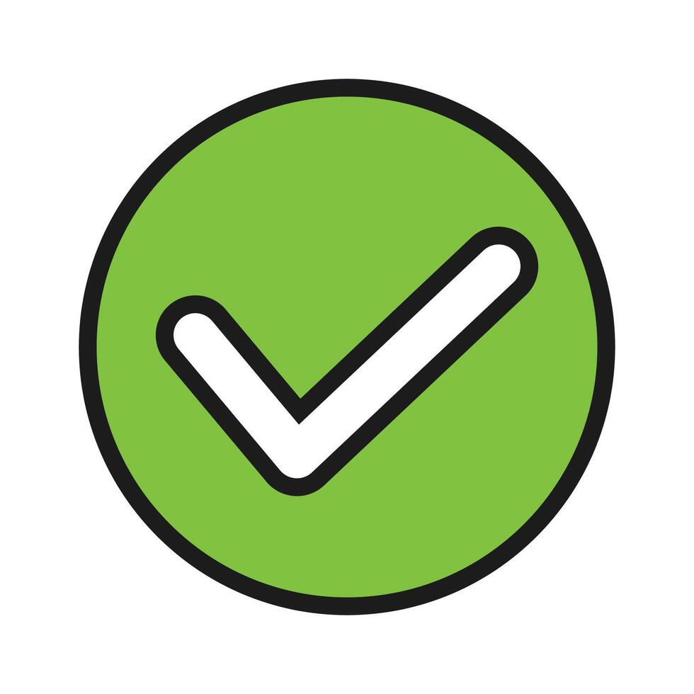 Check mark icon design template in white background vector