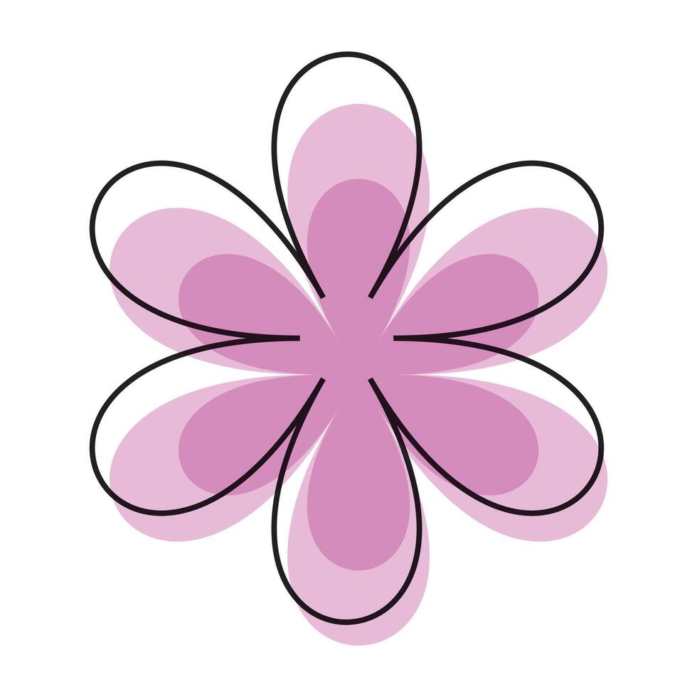 Hand drawn spring flower on white background vector