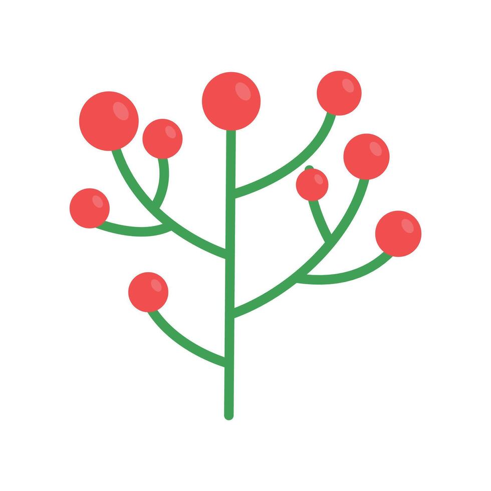 Red winterberry on a white background vector