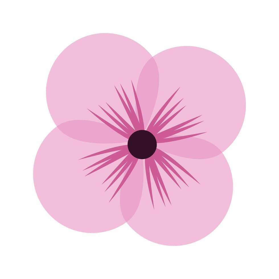Hand drawn spring flowers, Colorful spring flower on white background vector