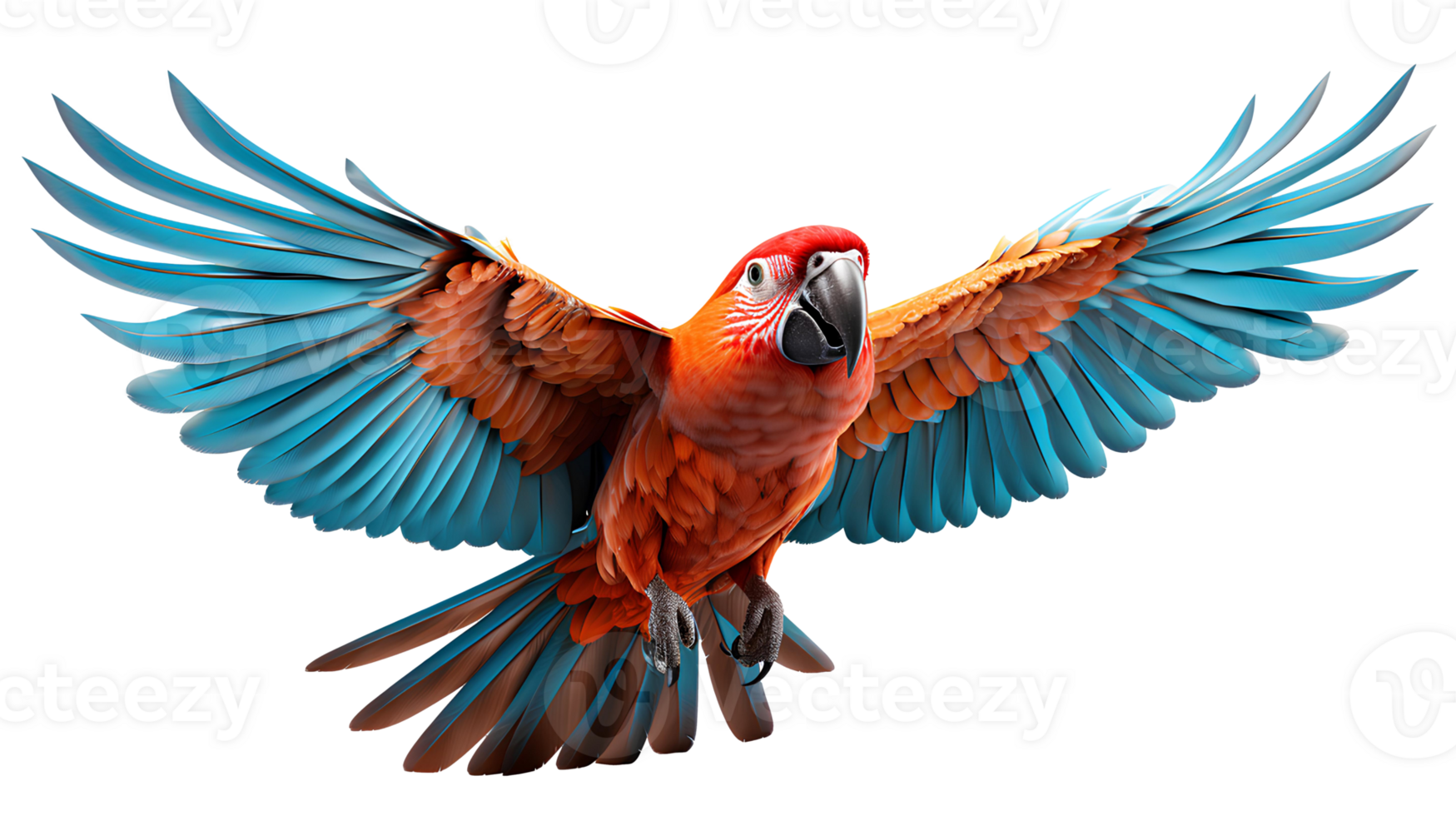 red and yellow macaw . Beautiful macaw parrot bird isolated in flight. Red and yellow macaw bird flying with spread wings png