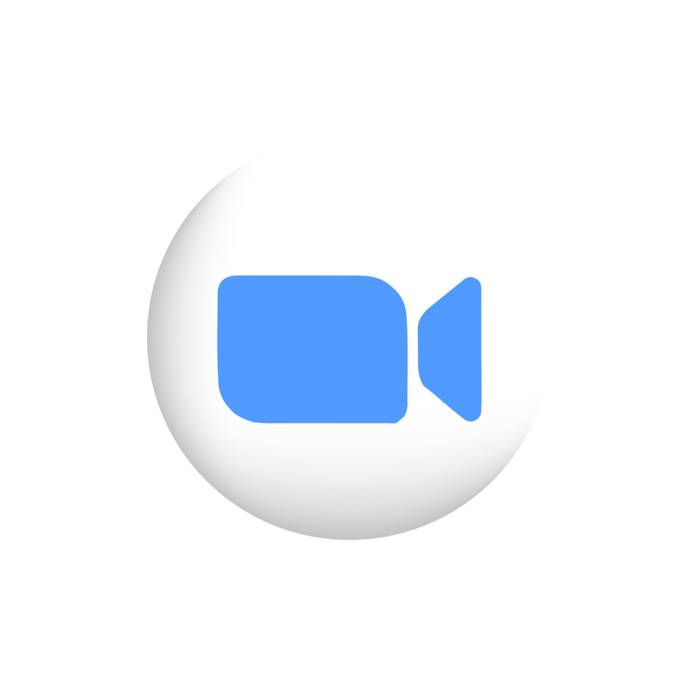 Zoom Logo. Blue Camera Icon. videography Icon for Graphic Design Projects png
