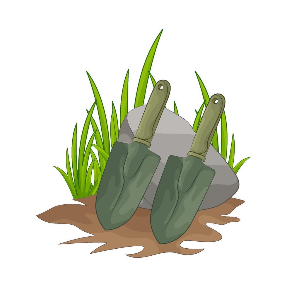 Illustration of garden shovel vector