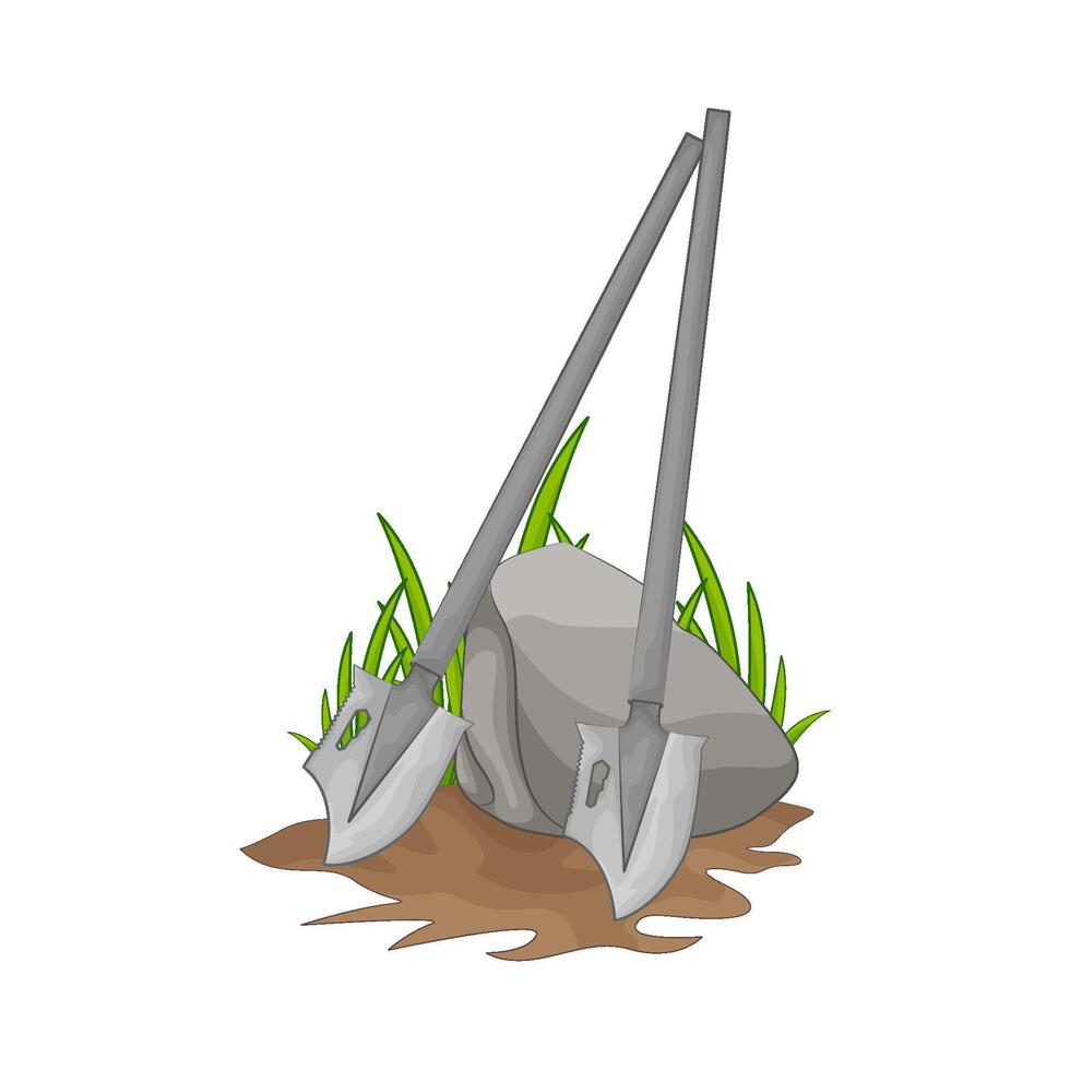 Illustration of shovel vector