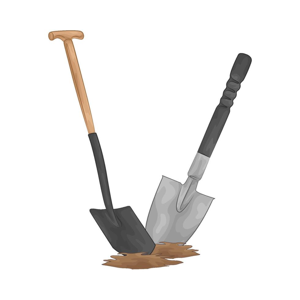 Illustration of shovel vector