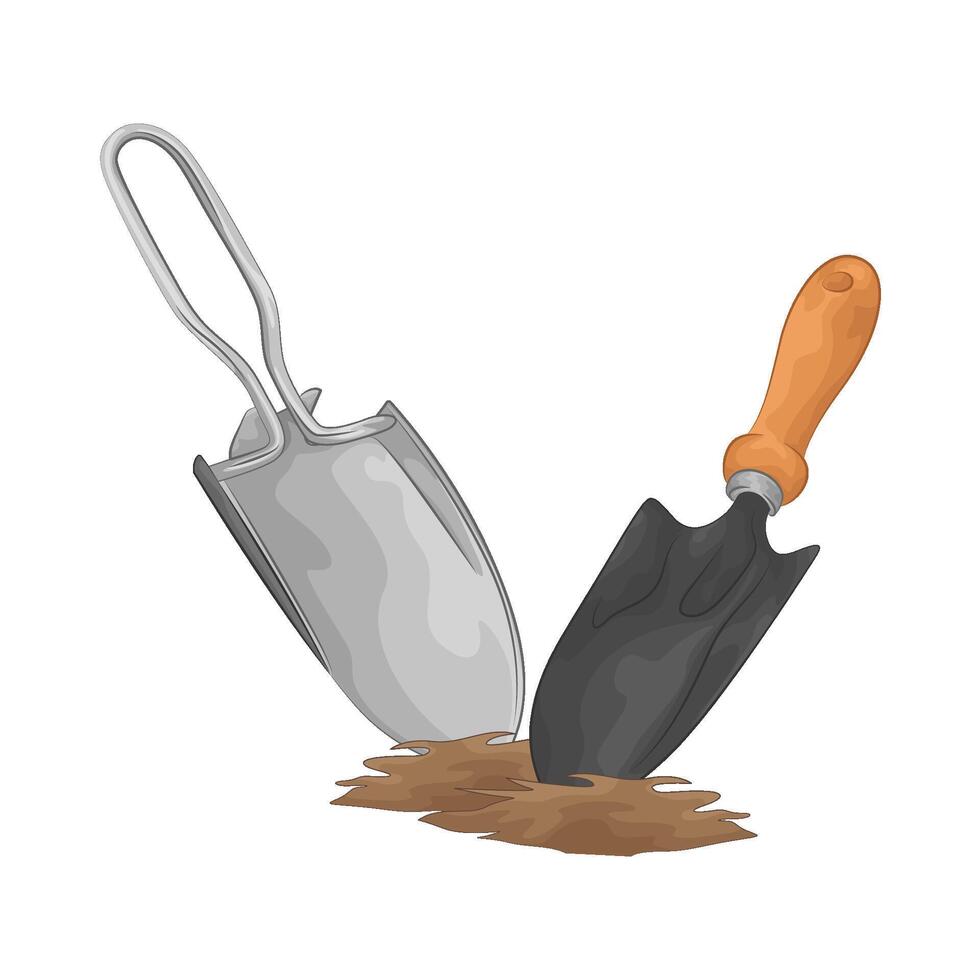 Illustration of garden shovel vector