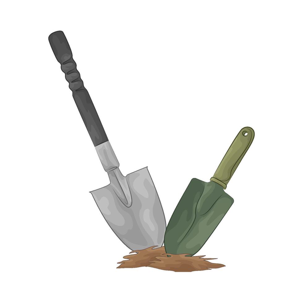 Illustration of shovel vector