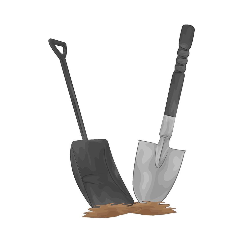 Illustration of shovel vector