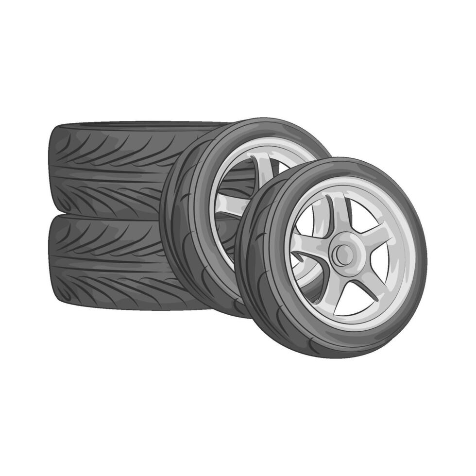 Illustration of tire vector