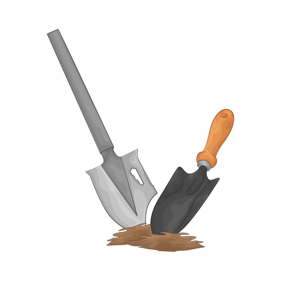 Illustration of shovel vector