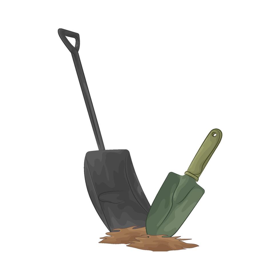 Illustration of shovel vector