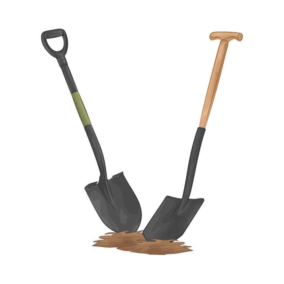 Illustration of shovel vector