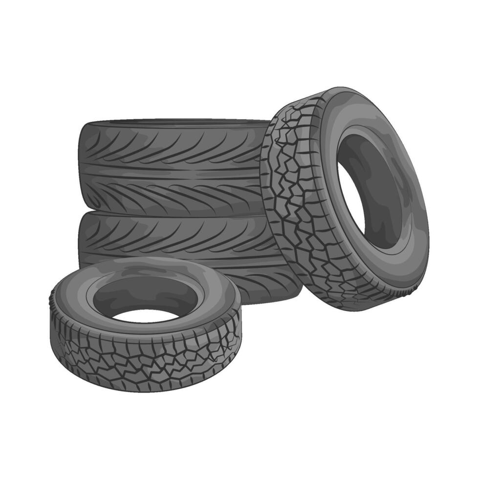 Illustration of tire vector
