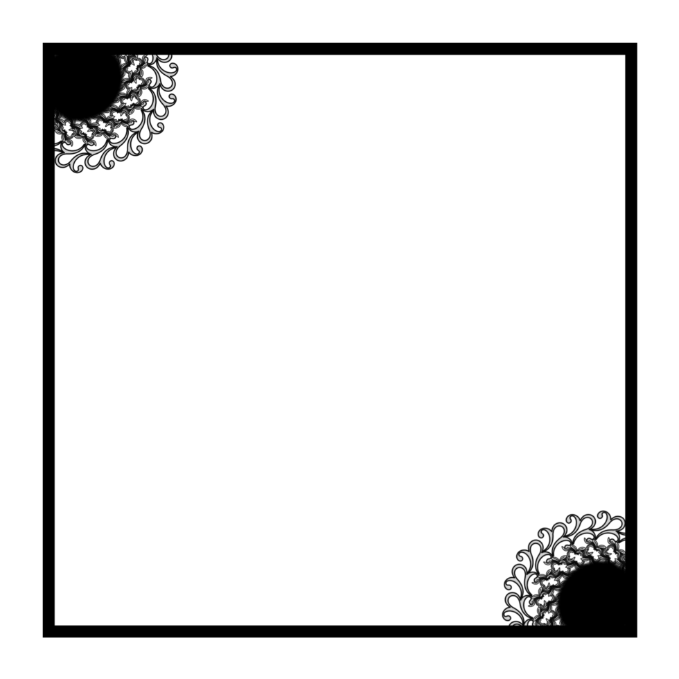 Decorative Square Frame on a Transparent Background png