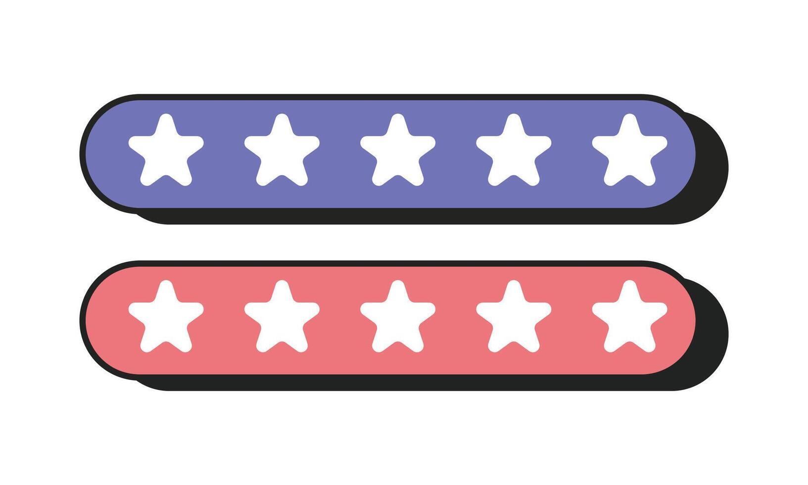 Star rating illustration on white background vector