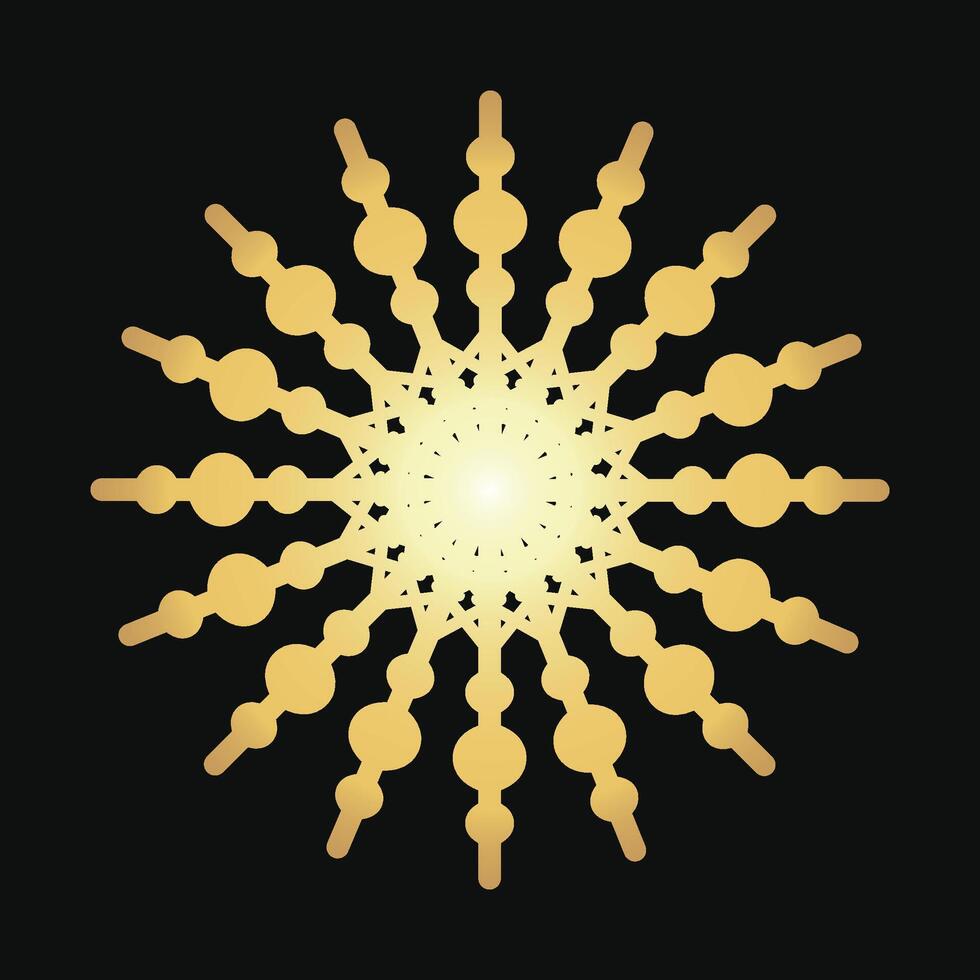 Snowflakes Christmas illustration on black background vector