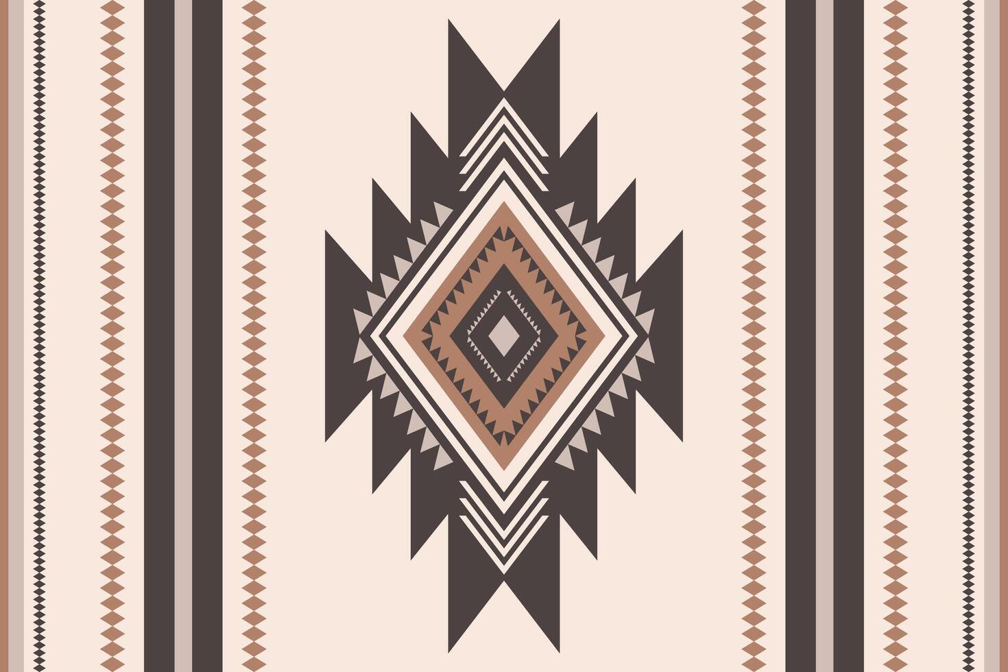Monochrome beige aztec geometric pattern. Aztec southwestern geometric stripes seamless pattern. Ethnic geometric pattern use for fabric, textile, home decoration elements, upholstery, etc. vector