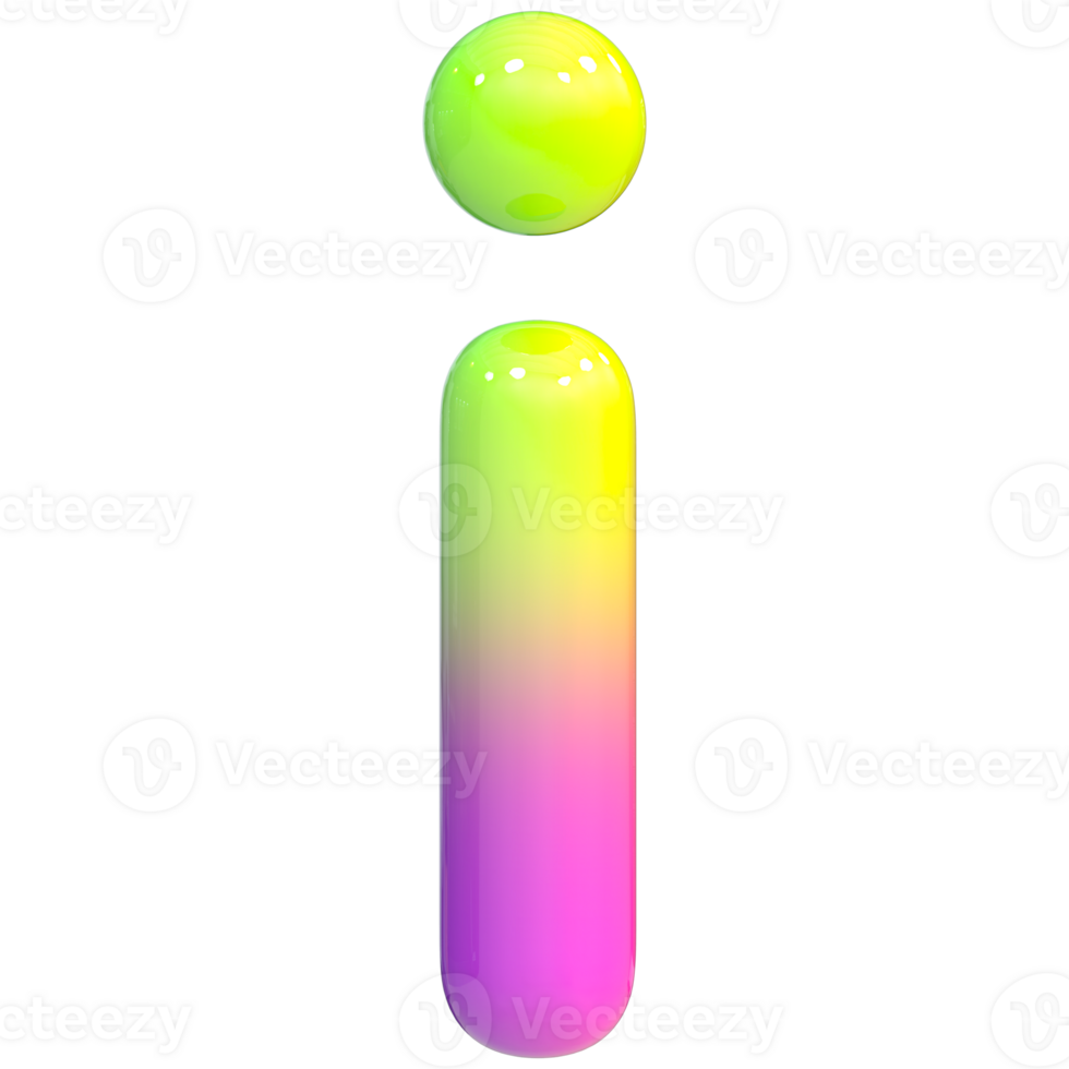 Font i 3D, Color Gradient png