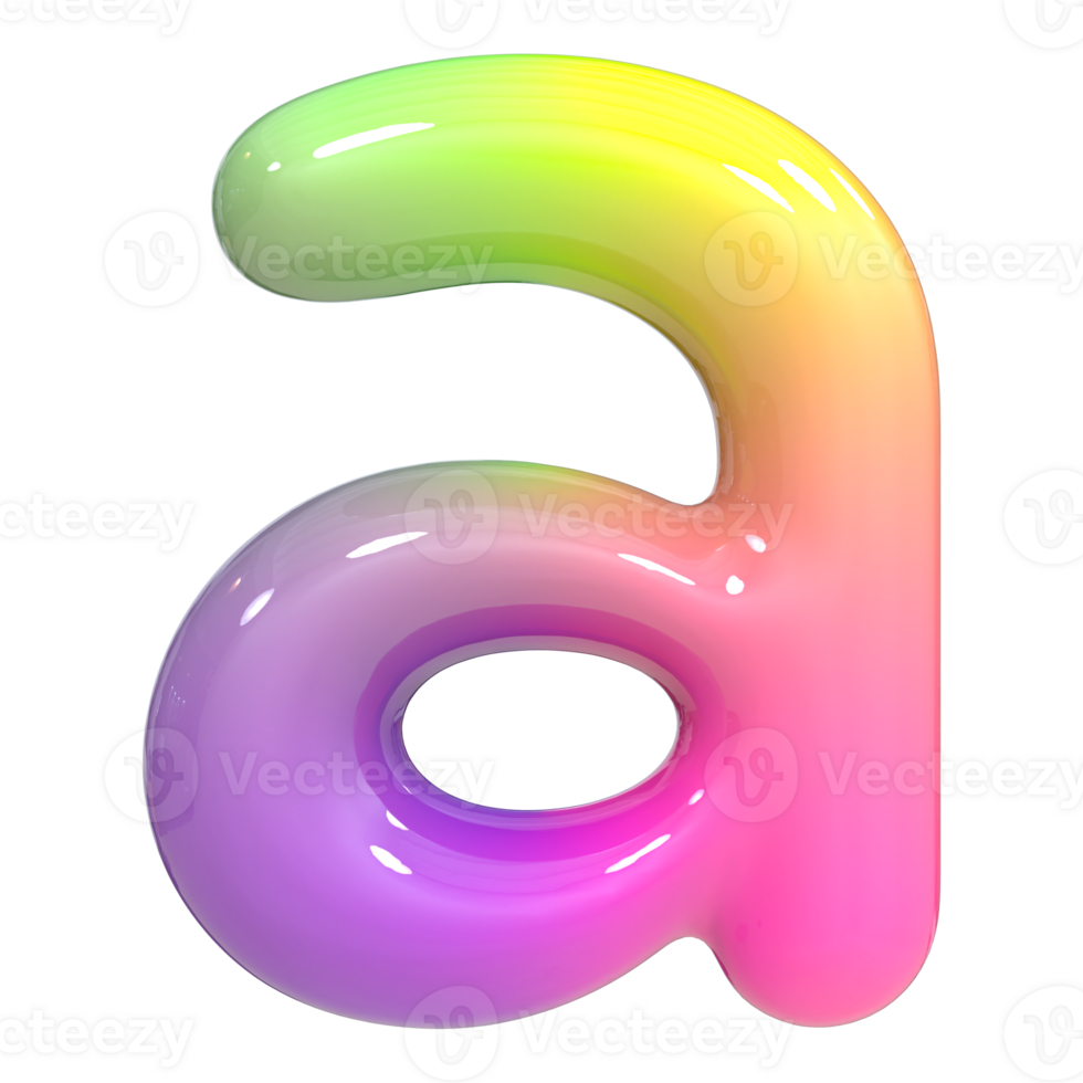 Font a 3D, Color Gradient png