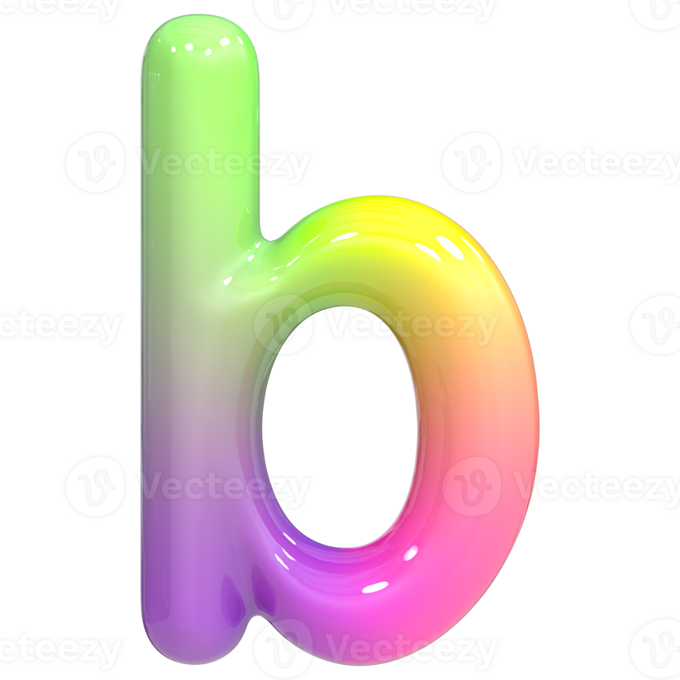 Font b 3D, Color Gradient png