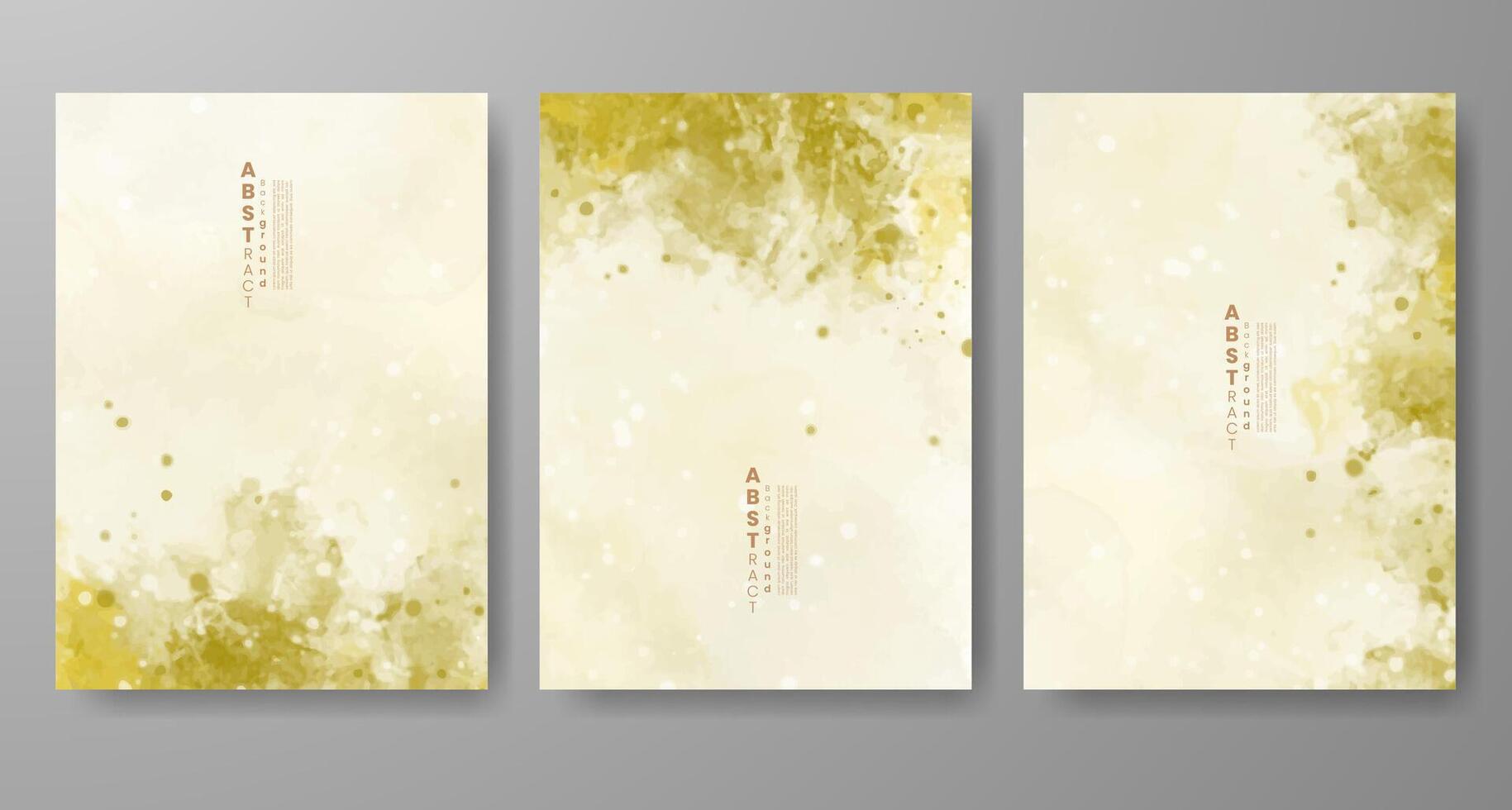 Set of creative hand painted abstract watercolor background. Design for your cover, date, postcard, banner, logo. vector