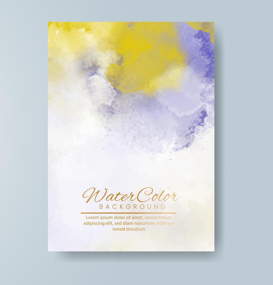 Cards with watercolor background. Design for your cover, date, postcard, banner, logo. vector