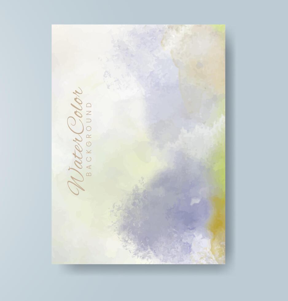 Cards with watercolor background. Design for your cover, date, postcard, banner, logo. vector