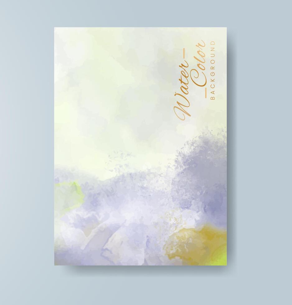 Cards with watercolor background. Design for your cover, date, postcard, banner, logo. vector
