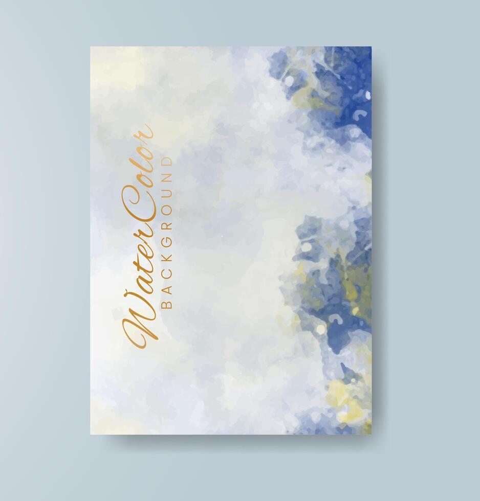 Cards with watercolor background. Design for your cover, date, postcard, banner, logo. vector
