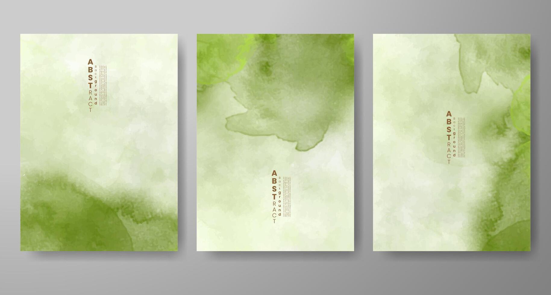 Set of creative hand painted abstract watercolor background. Design for your cover, date, postcard, banner, logo. vector