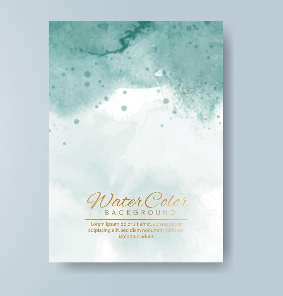 Cards with watercolor background. Design for your cover, date, postcard, banner, logo. vector