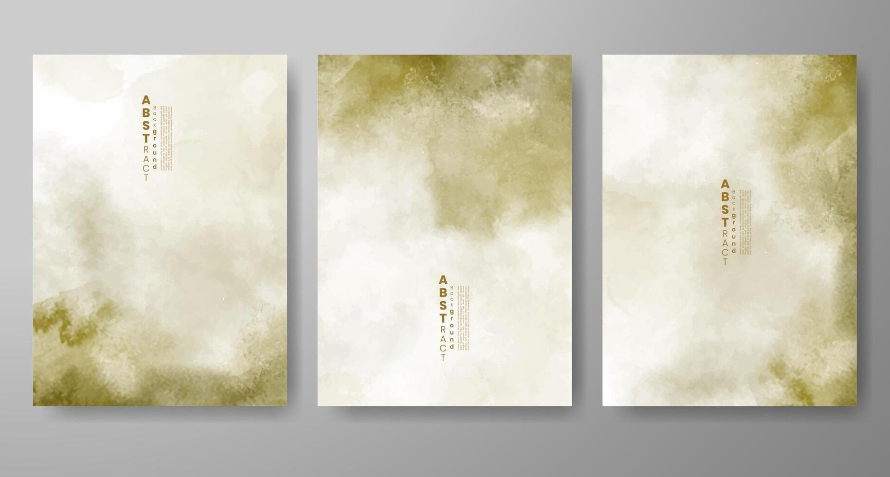 Set of creative hand painted abstract watercolor background. Design for your cover, date, postcard, banner, logo. vector