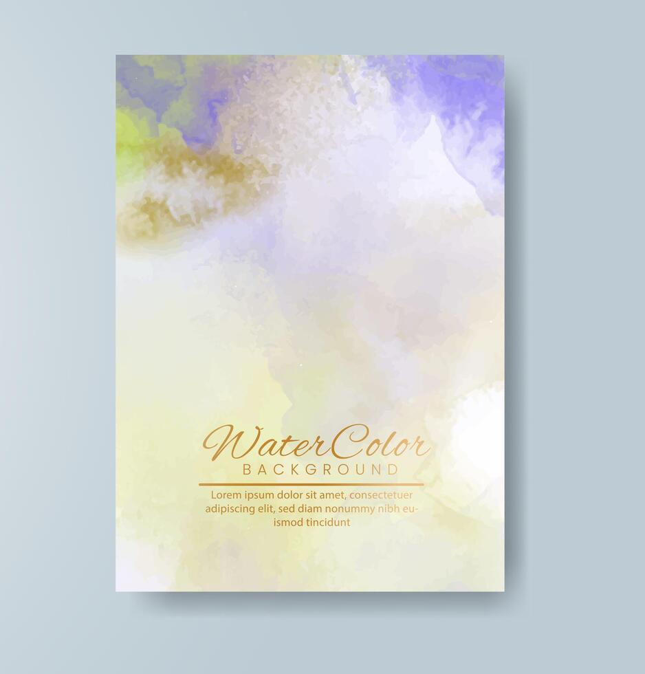 Cards with watercolor background. Design for your cover, date, postcard, banner, logo. vector