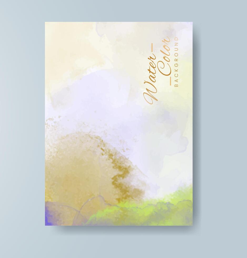 Cards with watercolor background. Design for your cover, date, postcard, banner, logo. vector