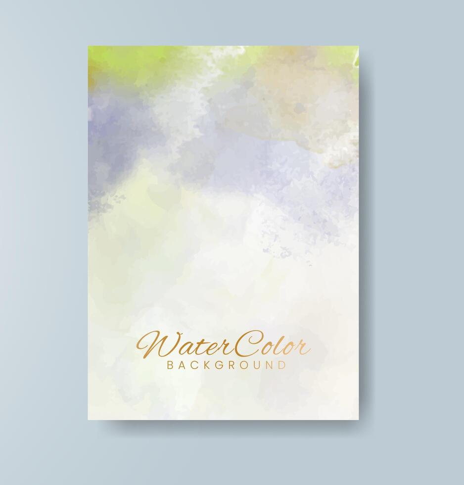 Cards with watercolor background. Design for your cover, date, postcard, banner, logo. vector