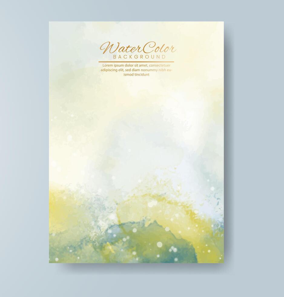 Cards with watercolor background. Design for your cover, date, postcard, banner, logo. vector