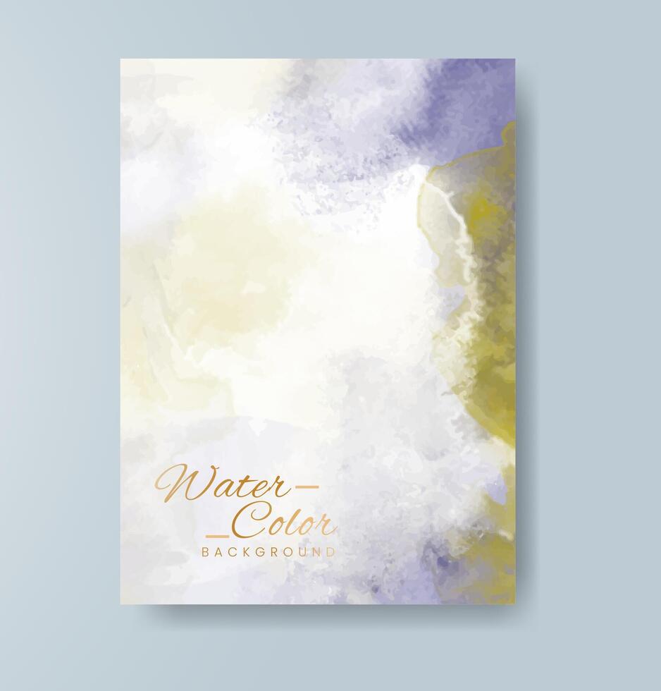 Cards with watercolor background. Design for your cover, date, postcard, banner, logo. vector