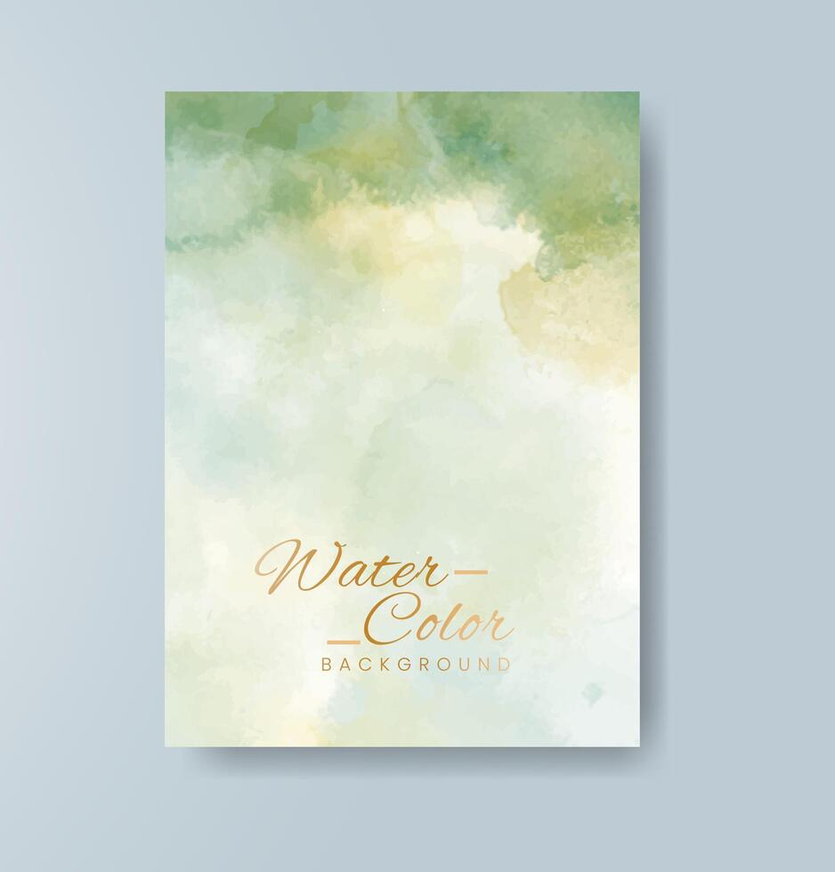 Cards with watercolor background. Design for your cover, date, postcard, banner, logo. vector