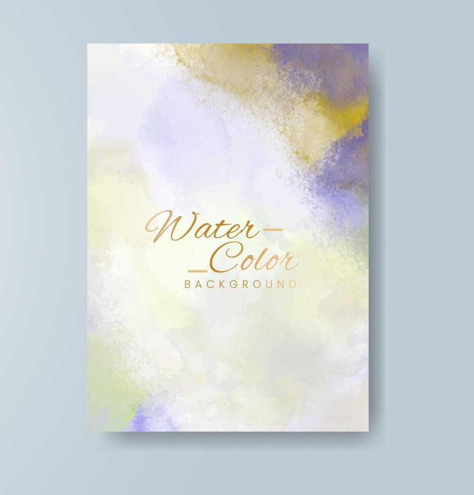 Cards with watercolor background. Design for your cover, date, postcard, banner, logo. vector