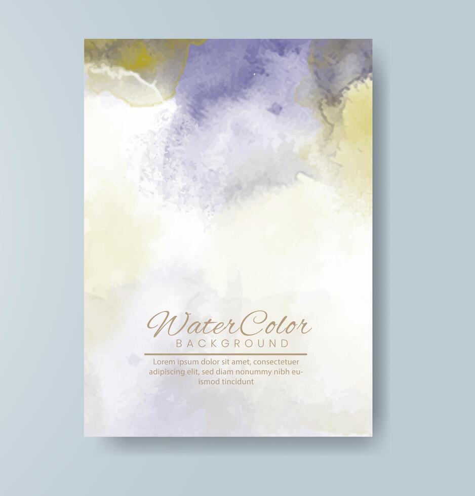 Cards with watercolor background. Design for your cover, date, postcard, banner, logo. vector