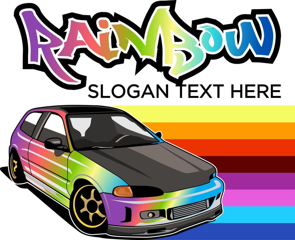 car fullcolour idea logo design vector