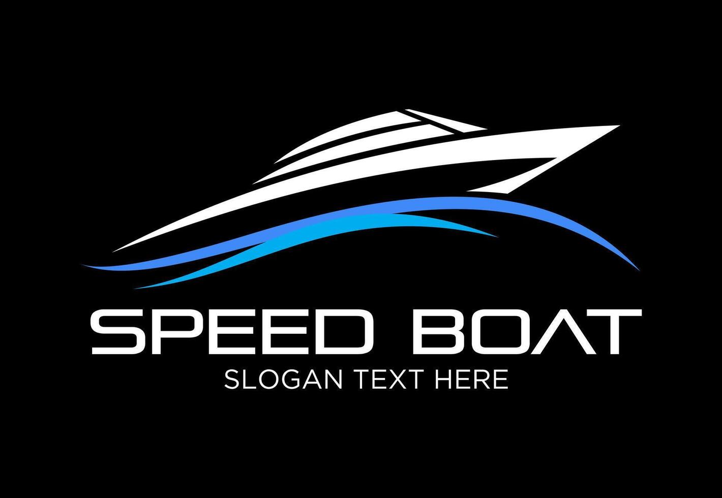 speed boat idea concept lvector ogo design vector