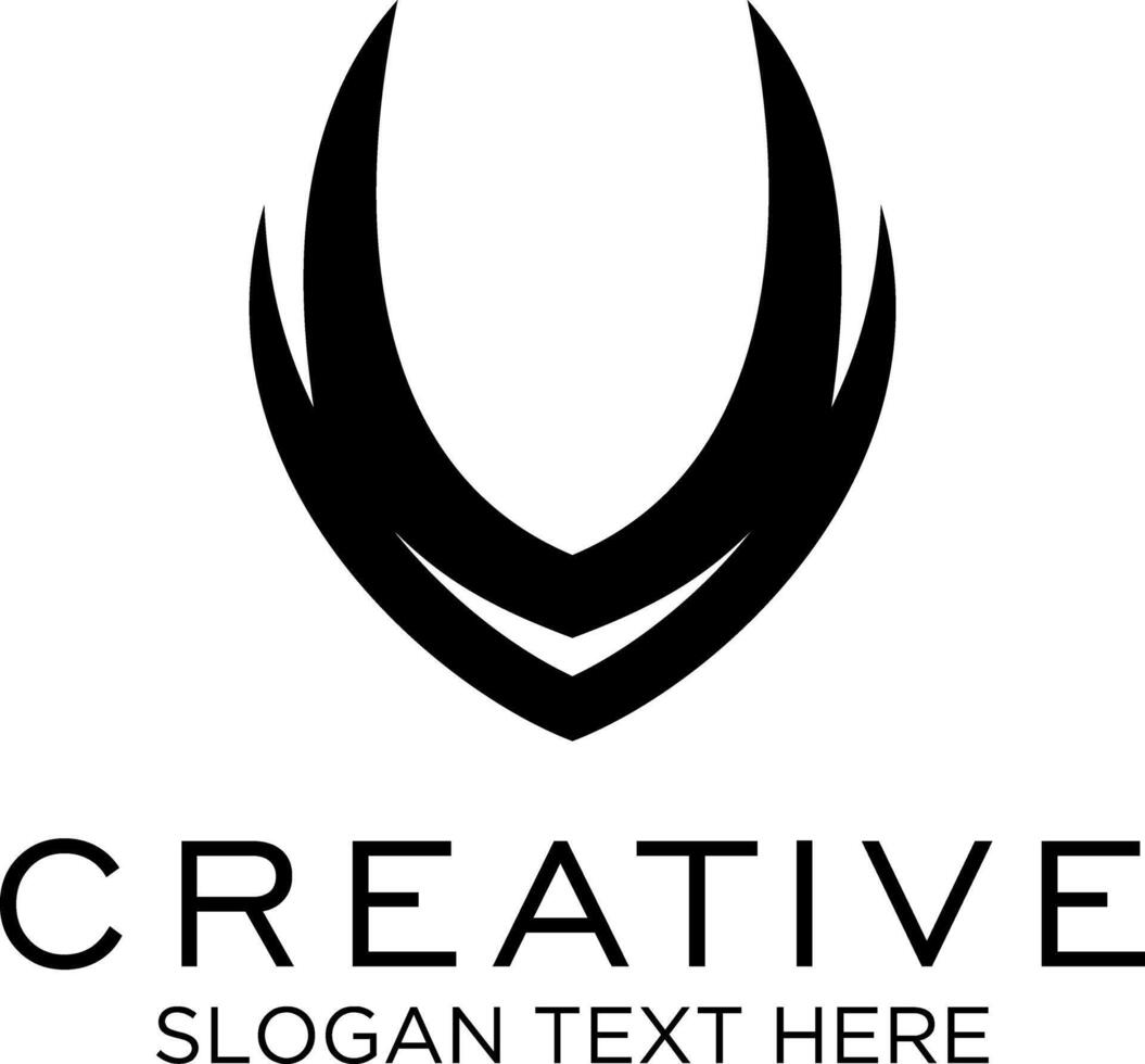iniitial V modern line idea logo design vector