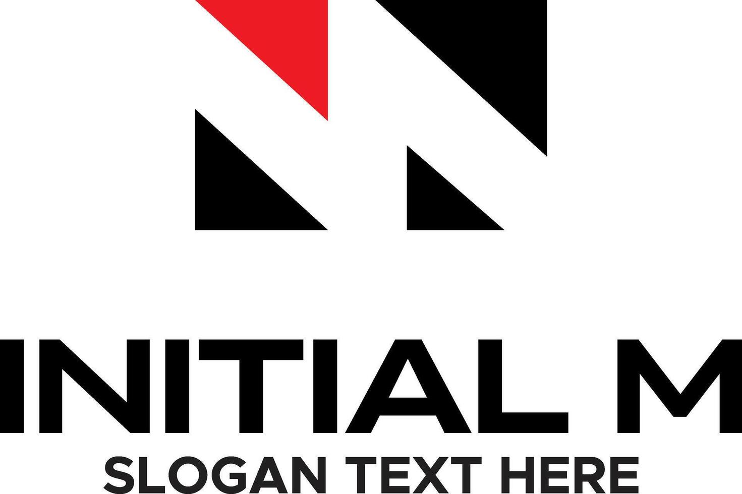 initial m modern logo design vector