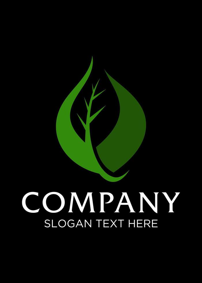 oil leaf idea concept logo design vector